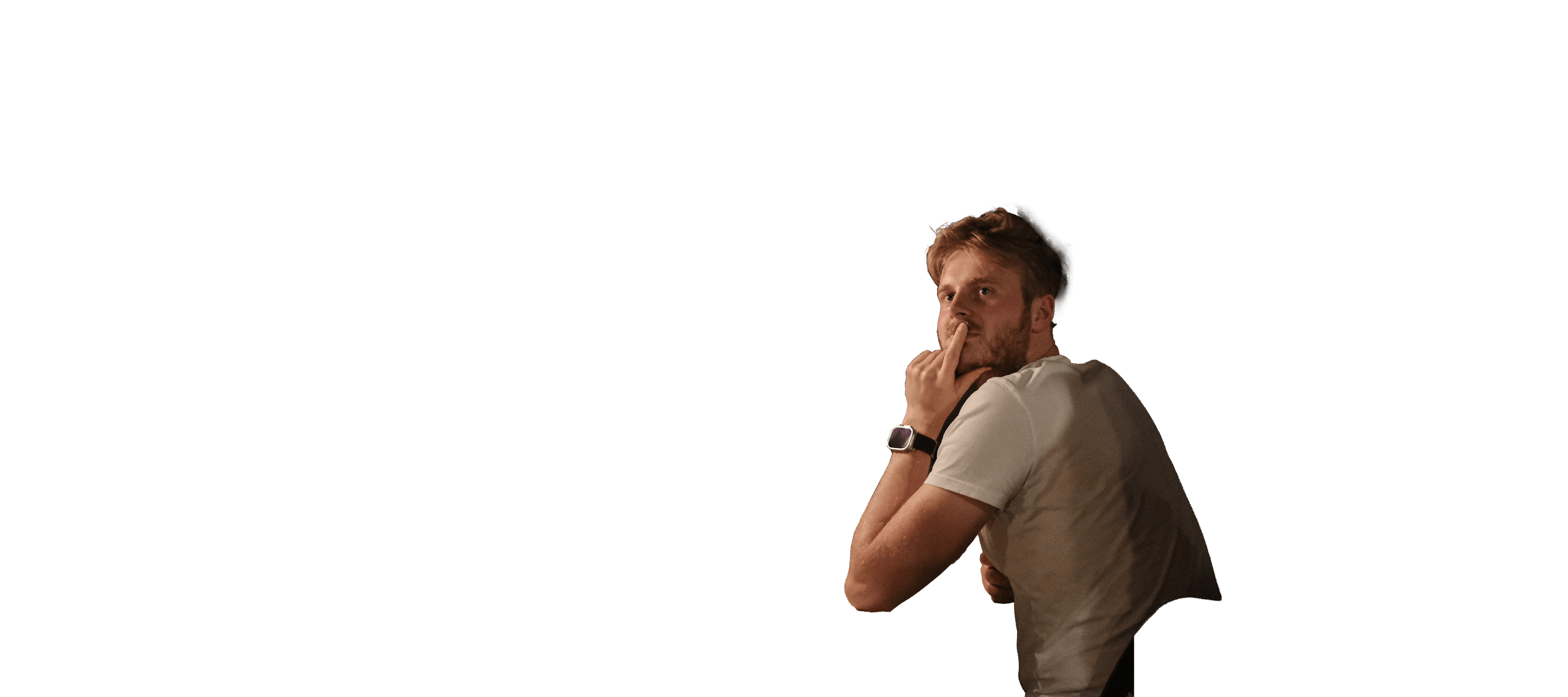 A picture of Sjors van Holst playing VR in nature